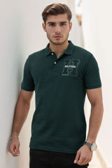 Hlfigr Classic Letter Printed Men's Polo Shirt