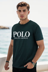 Raph Luran Polo Slogan Round Neck T-Shirt