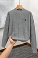 Polo Waffle Textured Imported Round Neck Men's Sweater