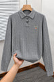 Gnt Cable-Knit Texture Pattern Imported Men's Sweater