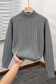Turbo Minimalist Mock-Neck Lining Imported Men's Sweater