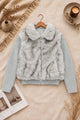 Women Torso & Ribbed Knit Imported Fur Jacket