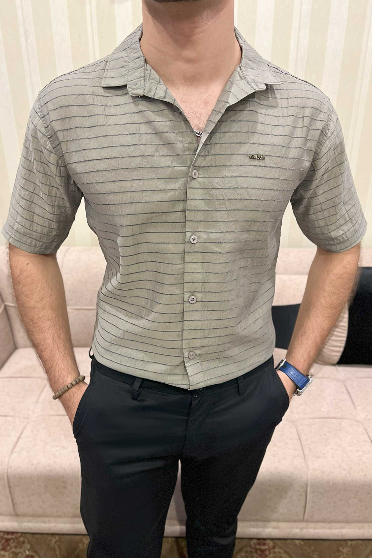 Turbo Snitch Striped Casual Shirt