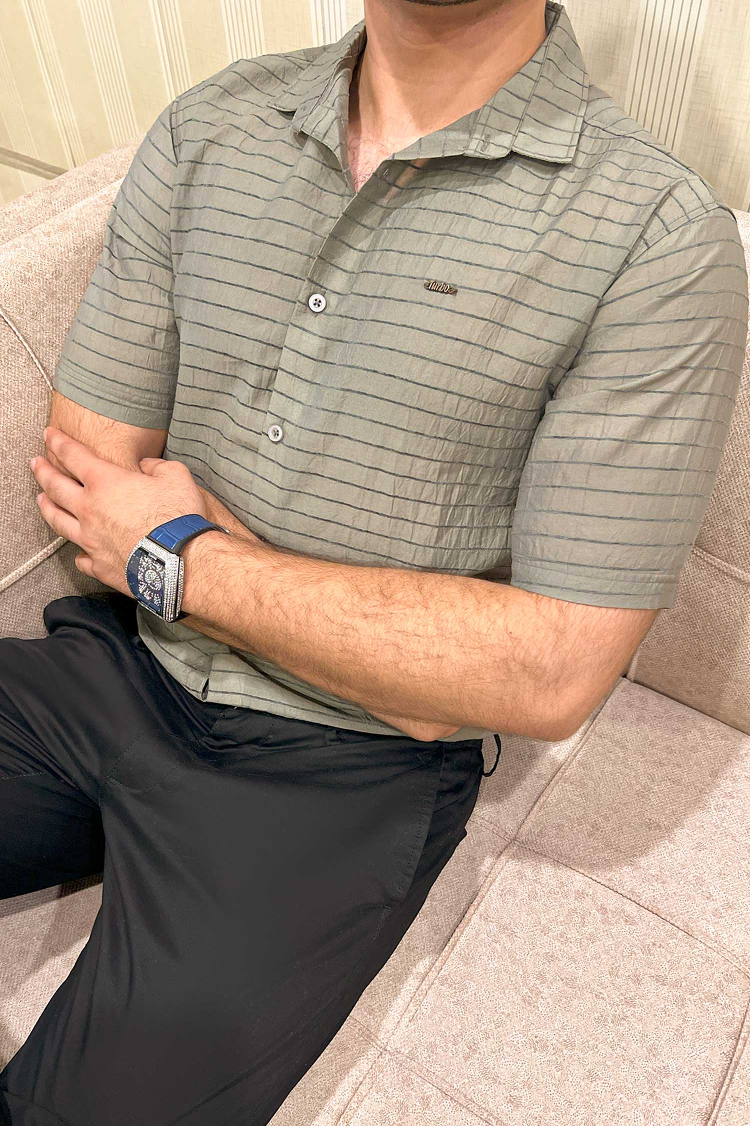 Turbo Snitch Striped Casual Shirt