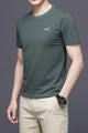 Patch Logo Round Neck T-shirt In Grey