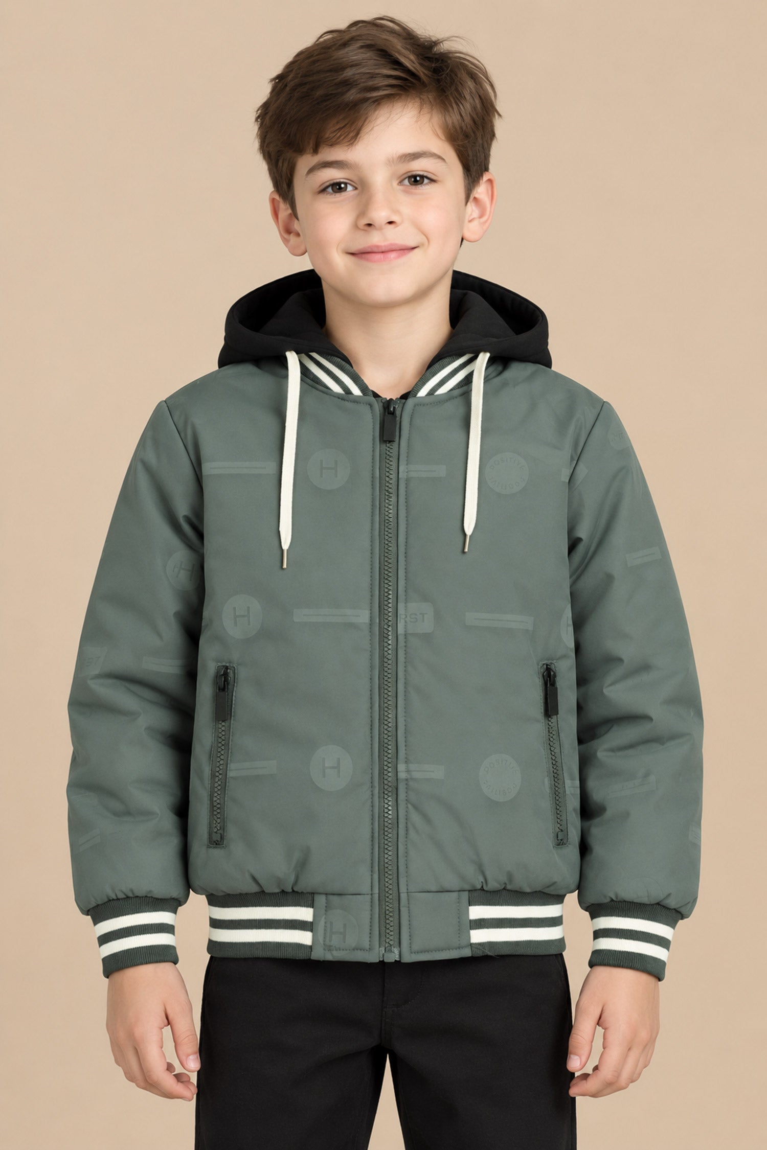 Casual Detachable Hood Imported Kid's Puffer Jacket