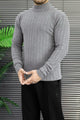 Turbo Minimalist Mock-Neck Lining Imported Men's Sweater