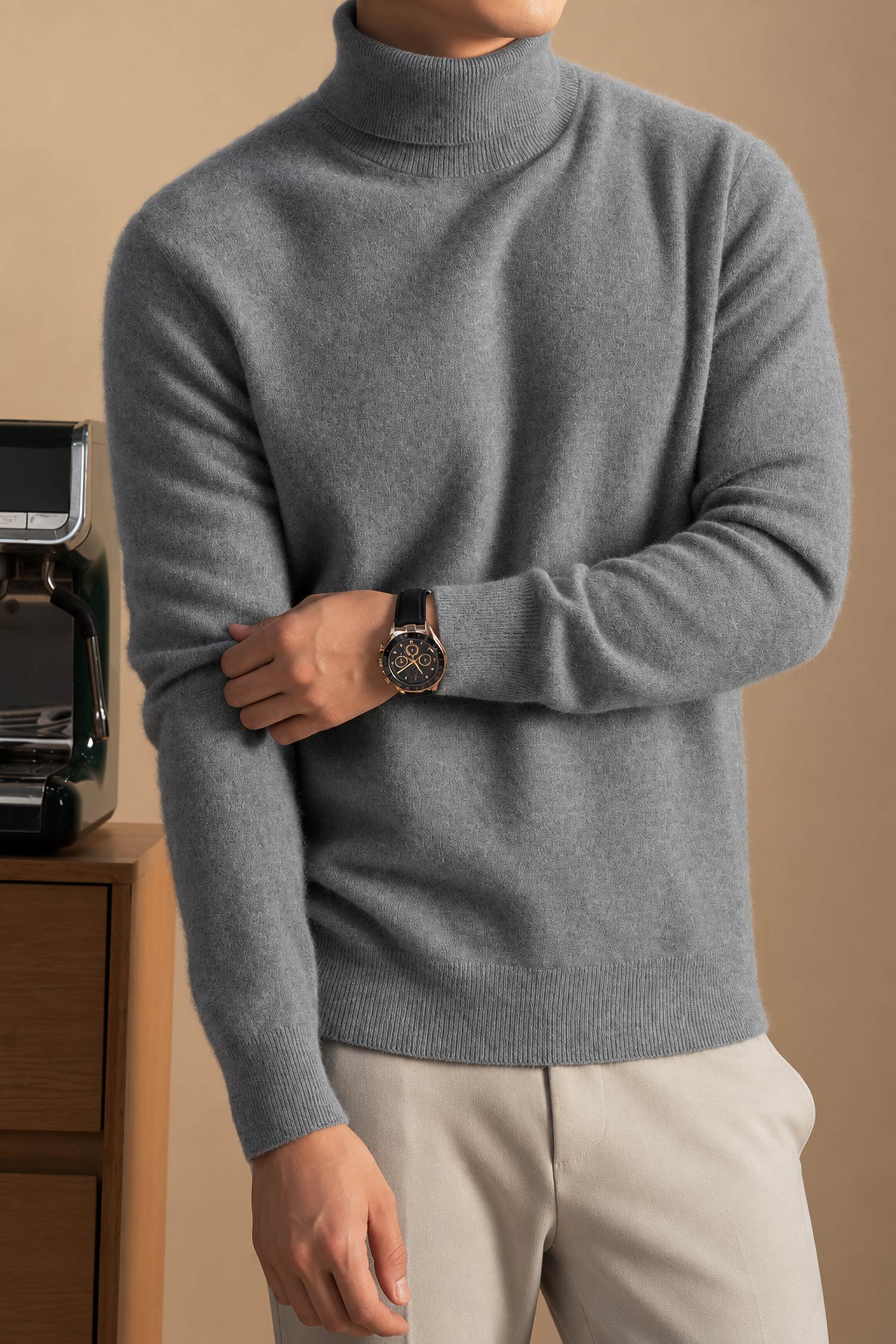 Turbo Extreme Rabbit Wool Turtleneck Pullover Imported High Neck
