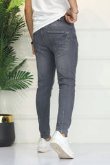 Turbo 'Urban Rebel' Slim Taper Ankle Fit Jeans In Grey