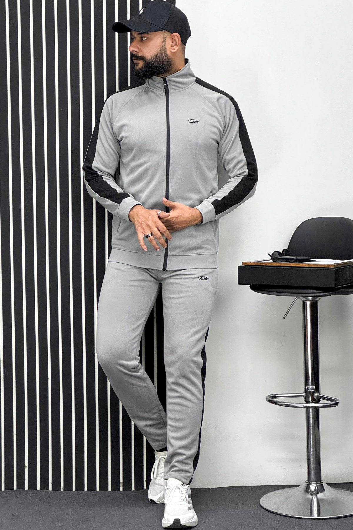 Turbo Panel Line Men Zipper Tracksuit