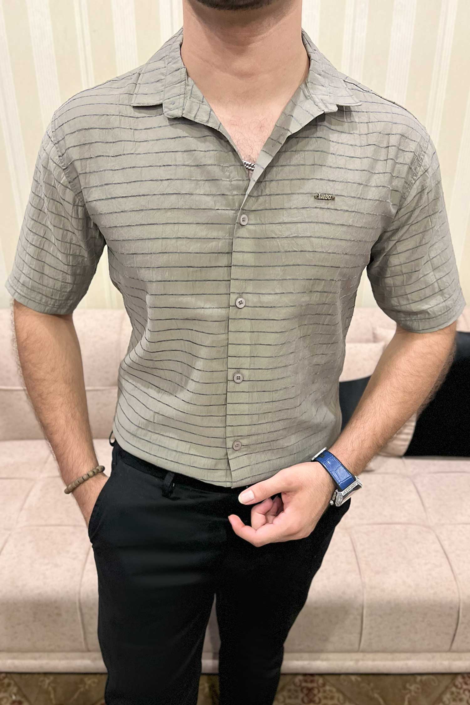Turbo Snitch Striped Casual Shirt