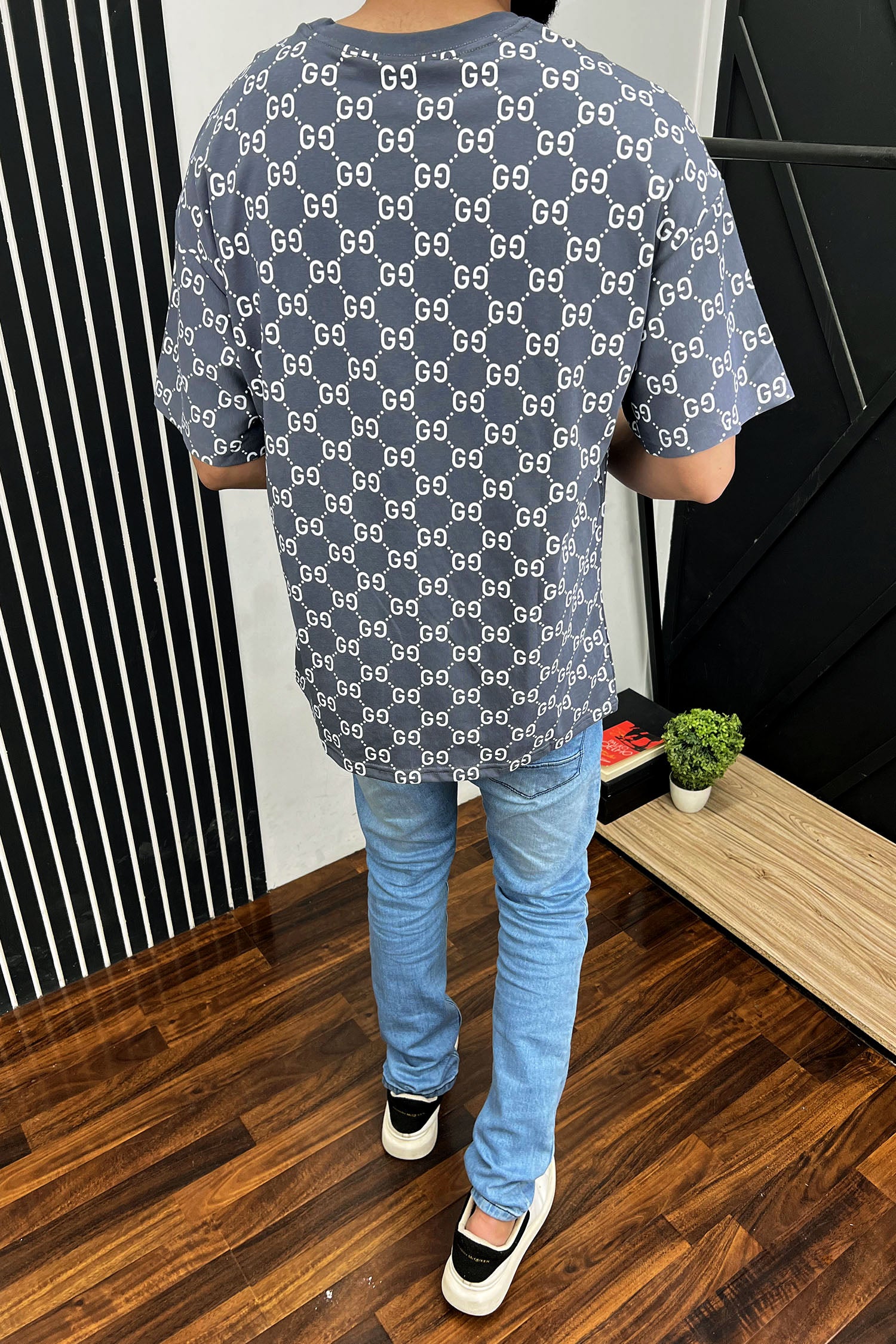 Guci All Over Design Oversized T-Shirt