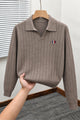 Turbo Open Johnny Collar Imported Men's Sweater