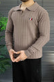 Turbo Open Johnny Collar Imported Men's Sweater
