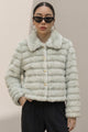 Women Button Closure Imported Fur Jacket