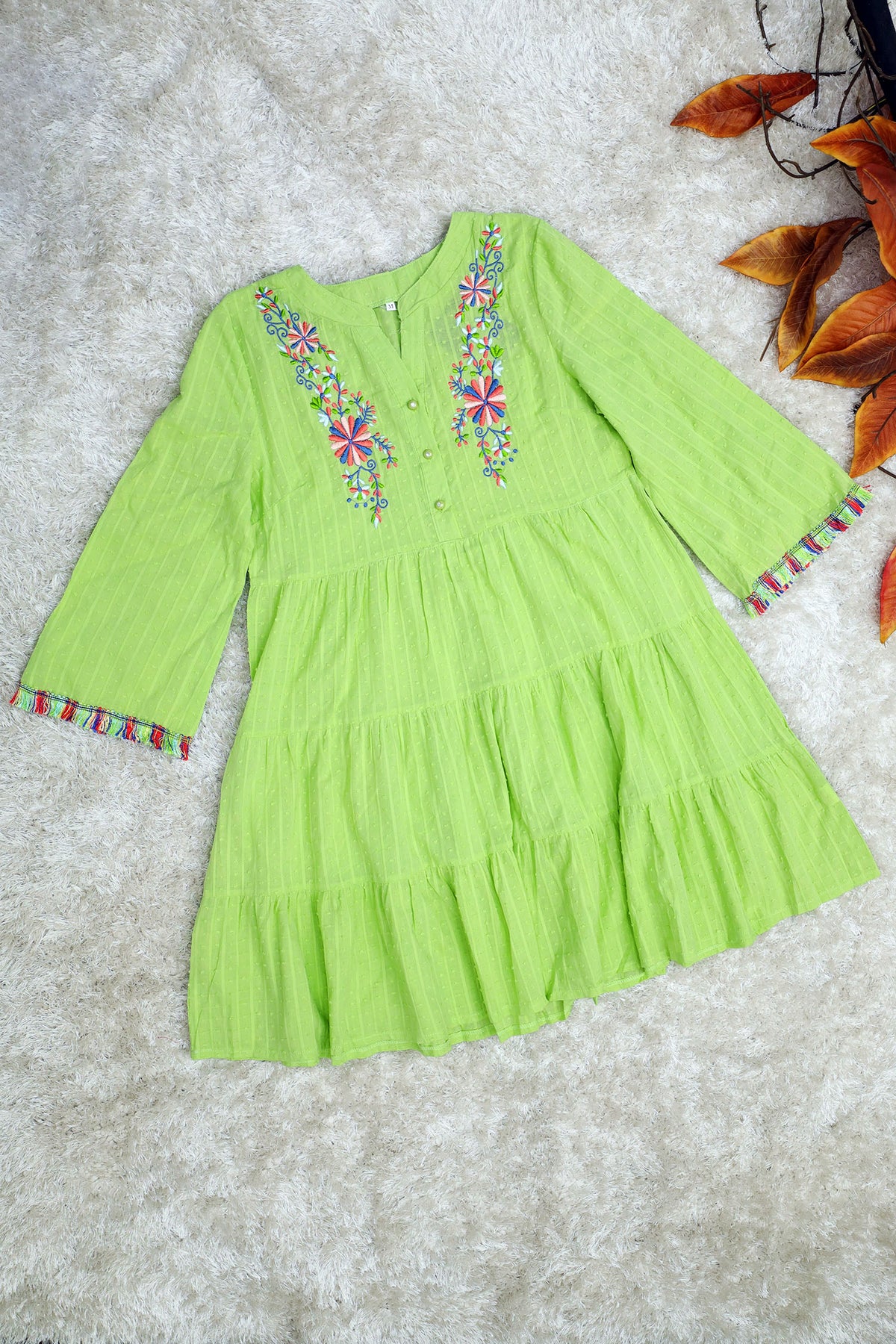 Embroidered Design Frock Style Turkish Imported Top