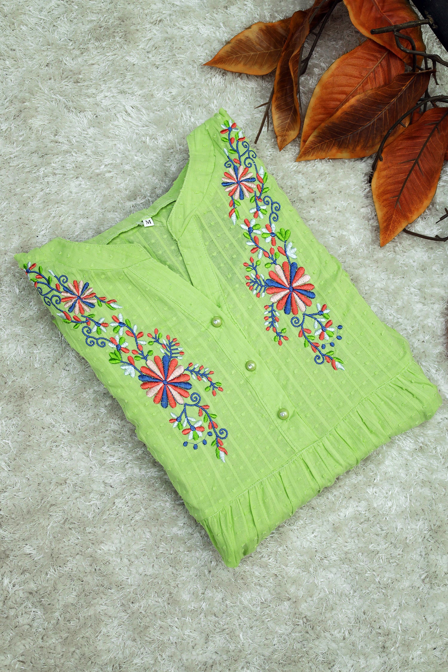 Embroidered Design Frock Style Turkish Imported Top