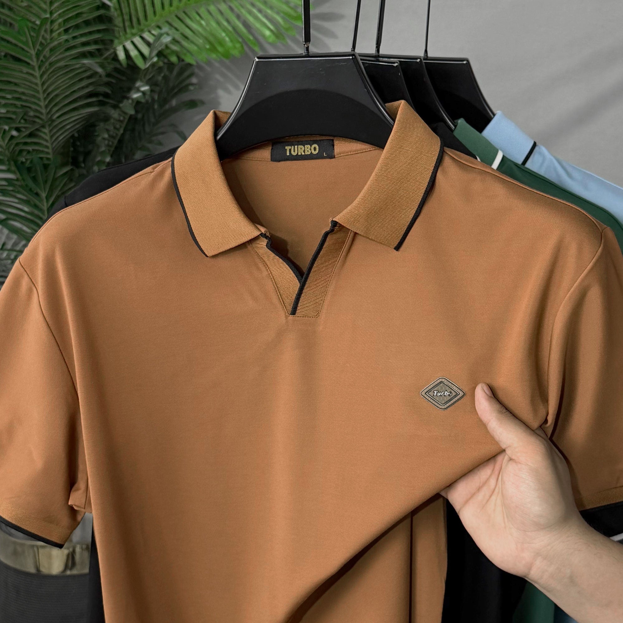 Turbo Classic V-Neck Men's Polo Shirt
