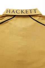 Hackt Aston Martin Shoulder Cut Short Sleeve Men's Polo Shirt In Light Orange