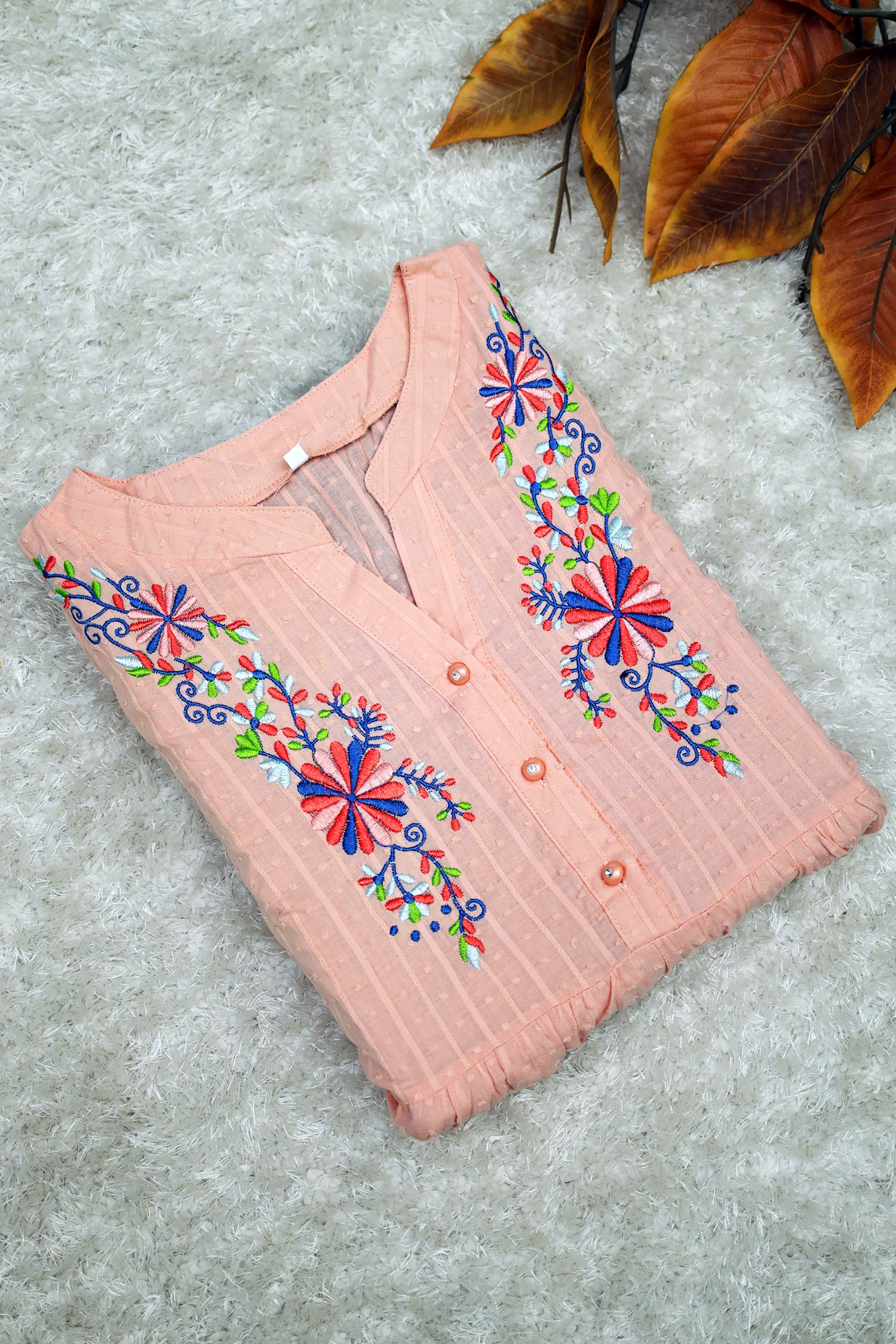 Embroidered Design Frock Style Turkish Imported Top