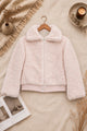 Women Fuzzy Texture Zip-Up Imported Fur Jacket