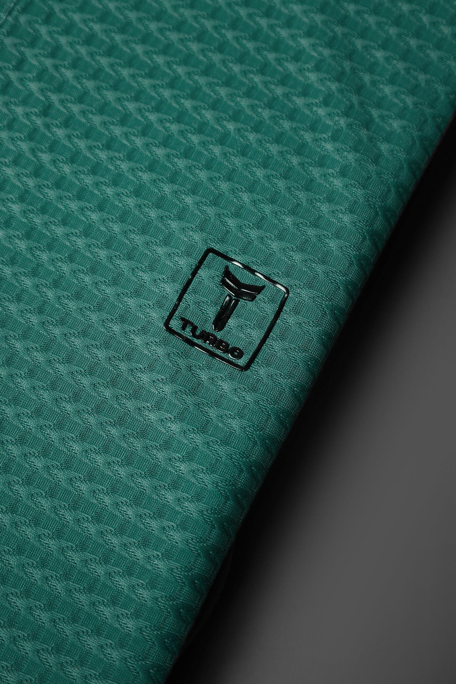Turbo Elite Weave Textured Zipper Men's Polo Shirt