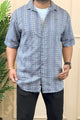 Turbo Cubin Textured Striped Casual Shirt In Light Purple