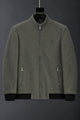 Warm Blend Bomber Imported Men's Wool Jacket In Light Sage