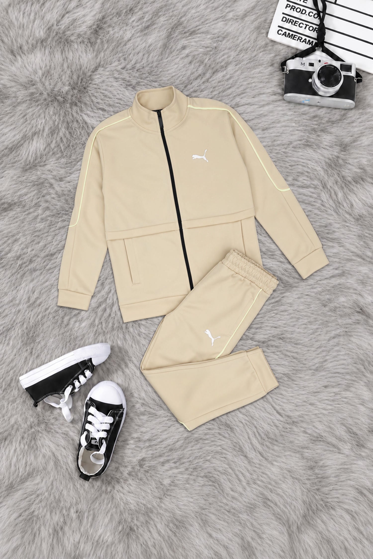 Pma Wind-Runner Zipper Kid's Co-Ord Set In Light Skin