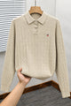 Gnt Cable-Knit Texture Pattern Imported Men's Sweater