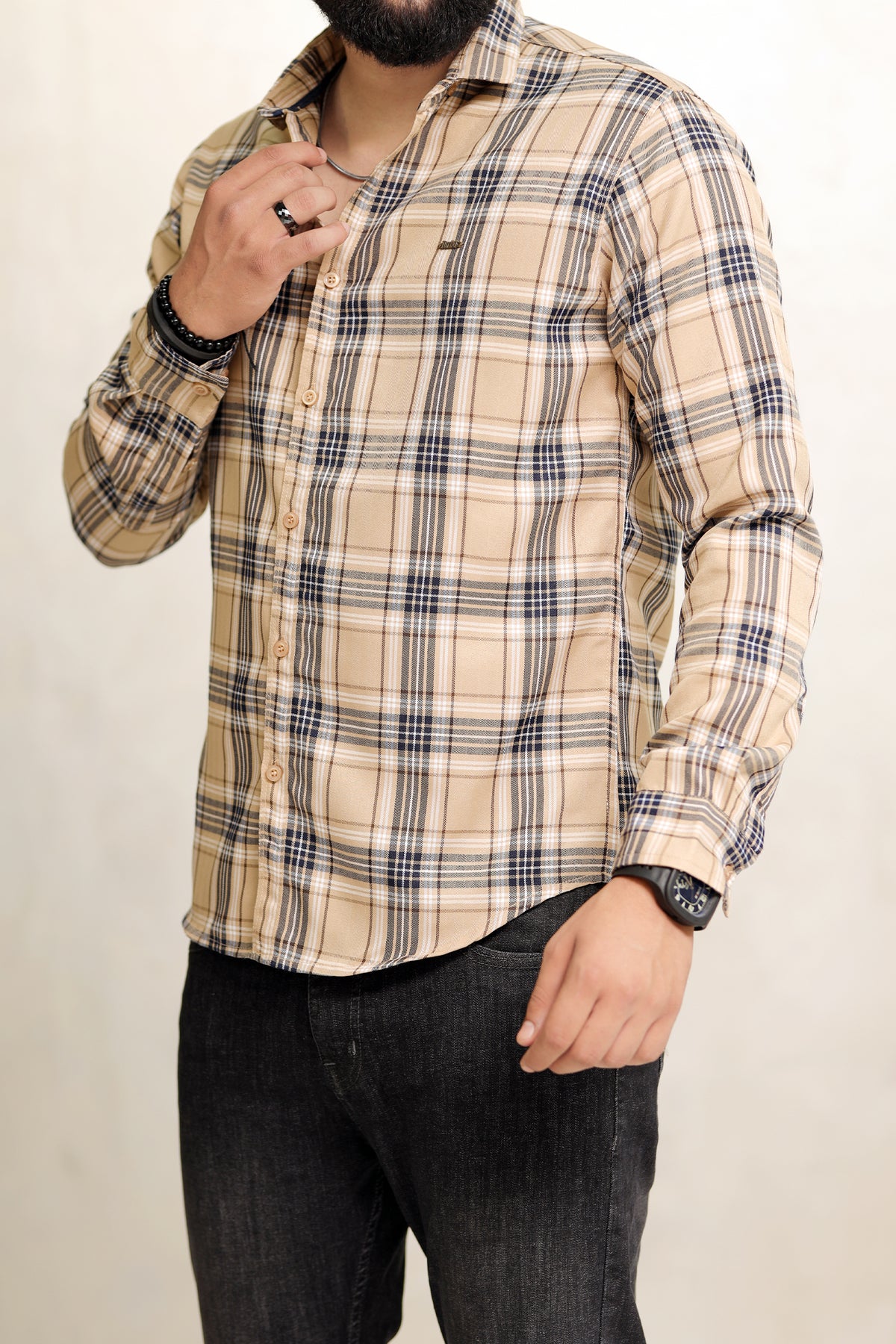 Turbo Cubix Checks Long Sleeve Cotton Casual Shirt