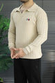 Turbo Open Johnny Collar Imported Men's Sweater