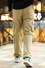 Turbo 8 Pockets Imp Cotton Blend Cargo Trouser In Dark Skin