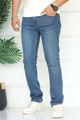 Turbo 'Skinny' Solid Light washed Slim-Fit Jeans In Mid Blue