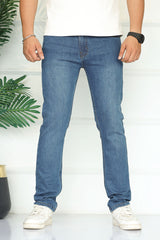 Turbo 'Skinny' Solid Light washed Slim-Fit Jeans In Mid Blue