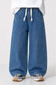 Turbo Retro-Inspired Denim Baggy Jeans For Boys