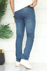 Turbo 'Skinny' Solid Light washed Slim-Fit Jeans In Mid Blue