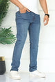 Turbo 'Skinny' Solid Light washed Slim-Fit Jeans In Mid Blue