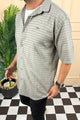 Turbo Snitch Striped Casual Shirt In Grey