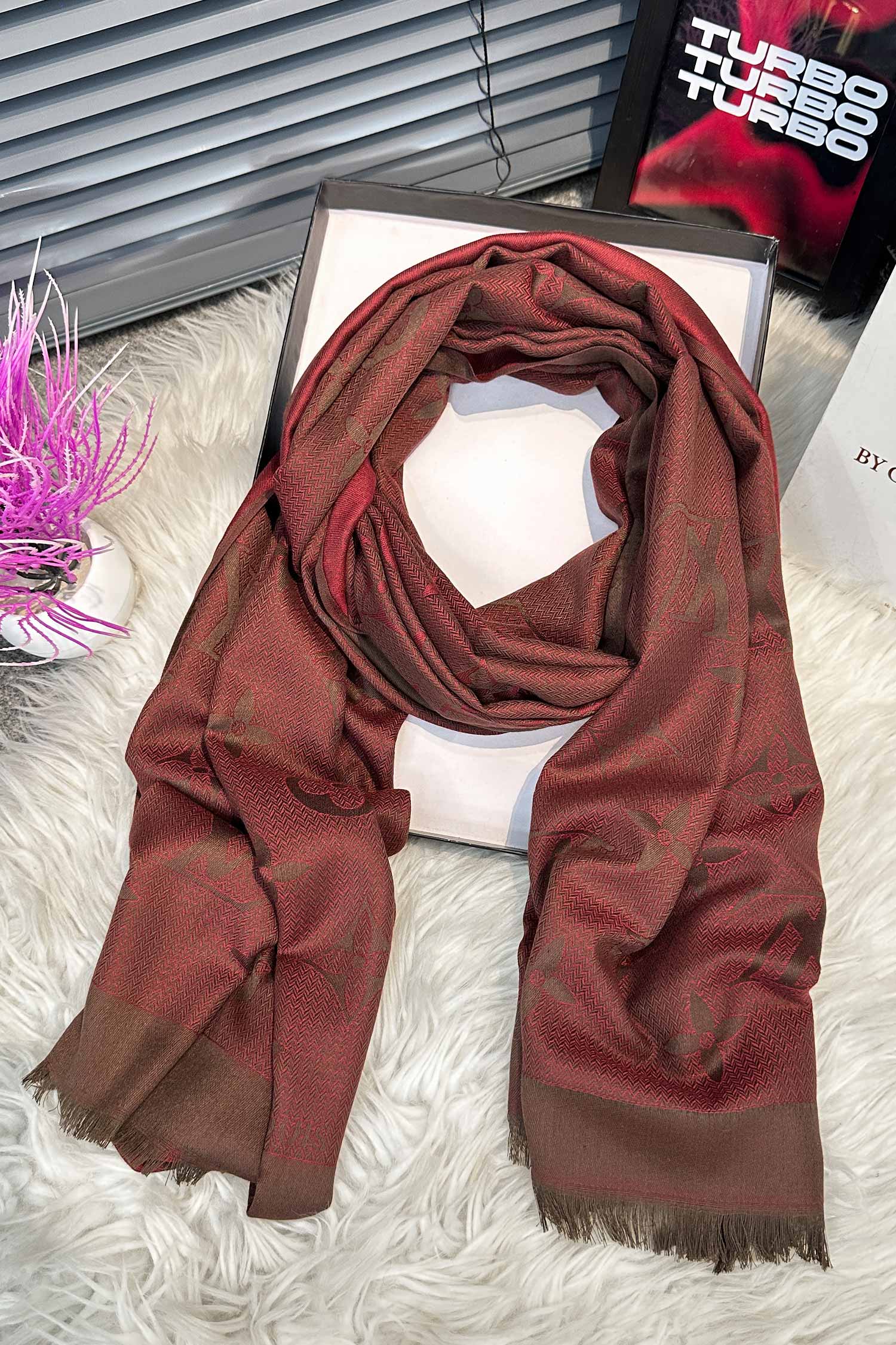 Luis Vten Monogram Classic Imported Men's Silk Muffler