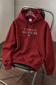 Tmy Hilfgr Cross-Border Men's Hoodie In Maroon