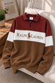 Plo Rph Lren Heritage Mock-Neck Zip Style Men's Sweatshirt