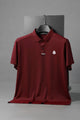 Monclr Moisture-Wicking Imp Dry-Fit Polo In Maroon