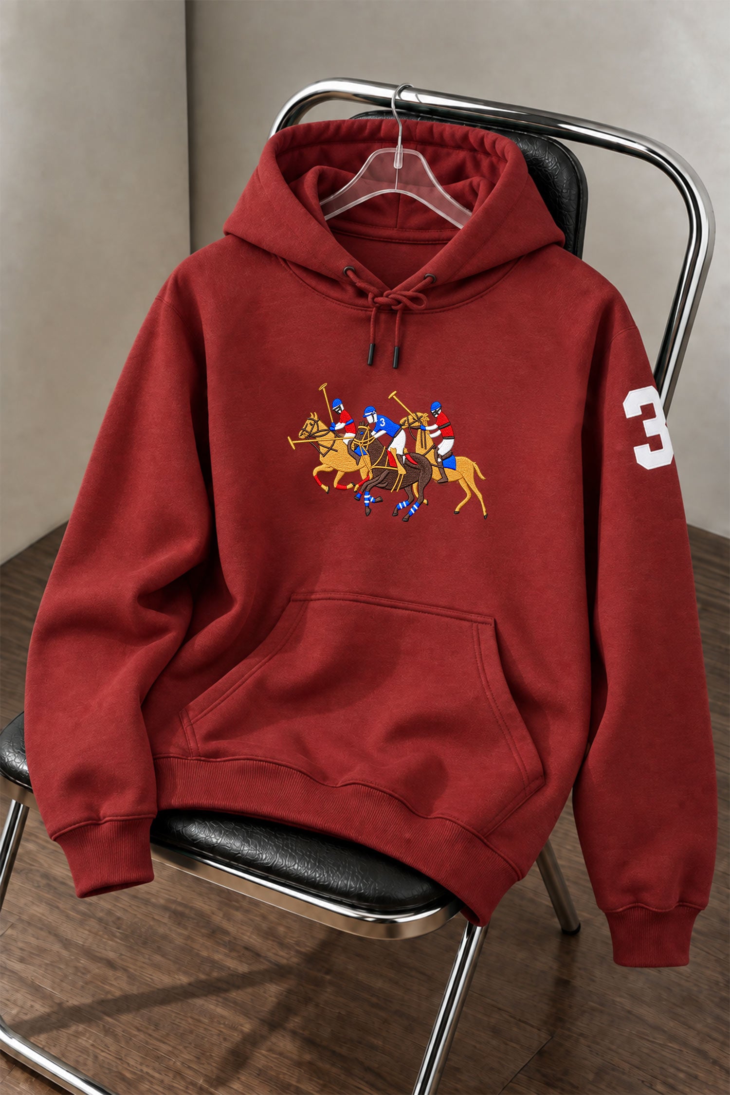 Polo Raph Luren Triple-Pony Men's Hoodie In Maroon
