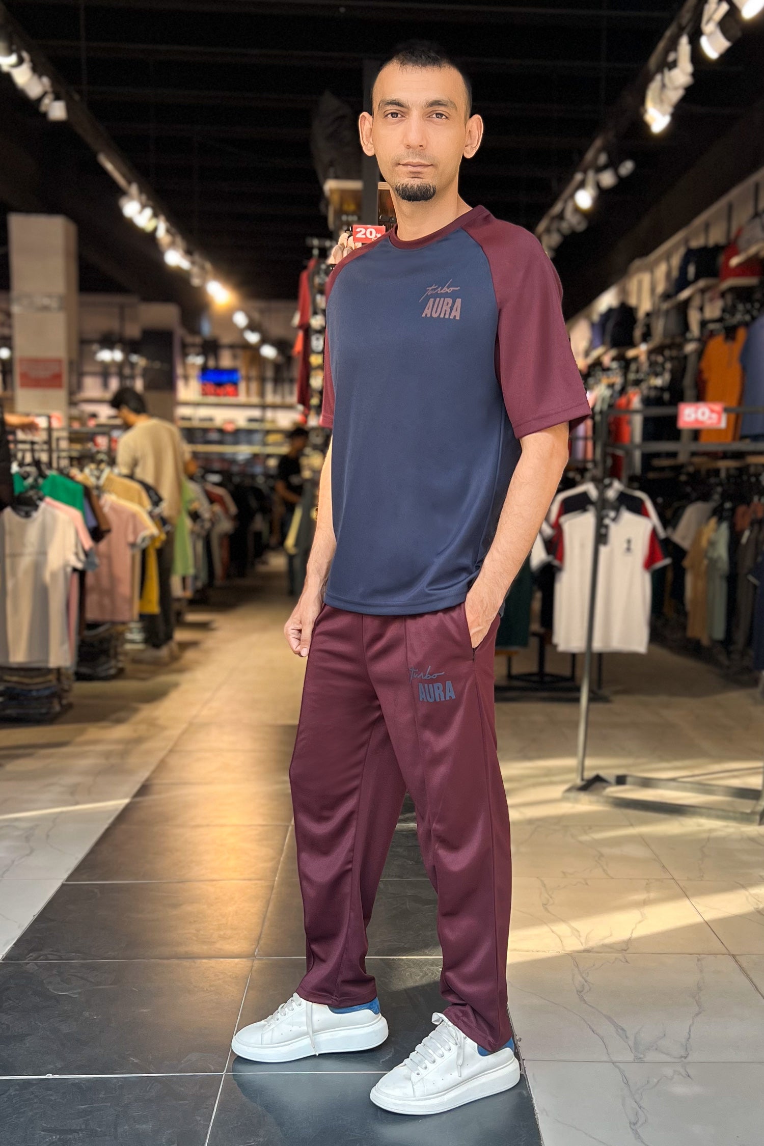 Turbo Aura Signature Typography Oversize Co-Ord Set