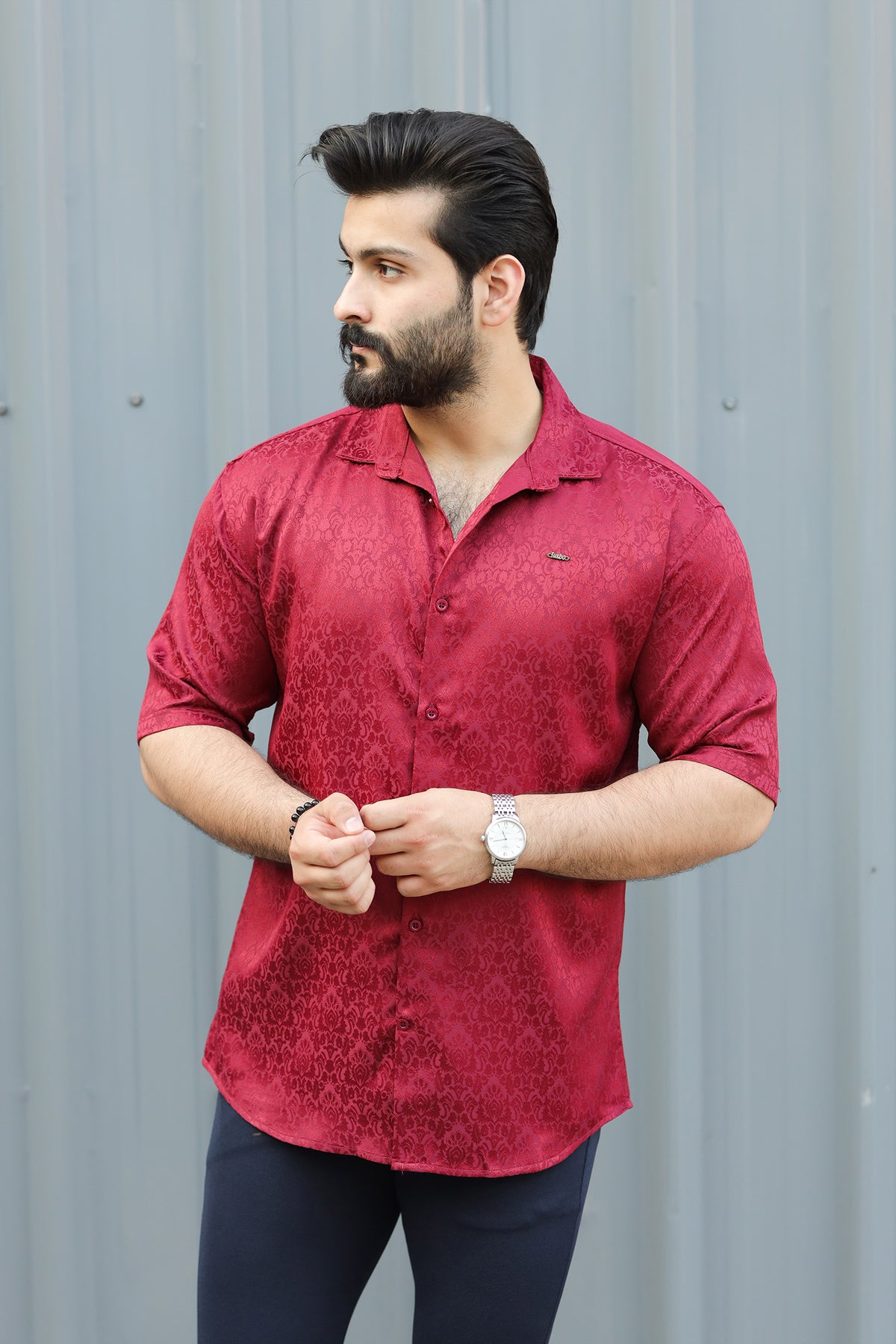 Turbo Designer Motif Floral Casual Shirt