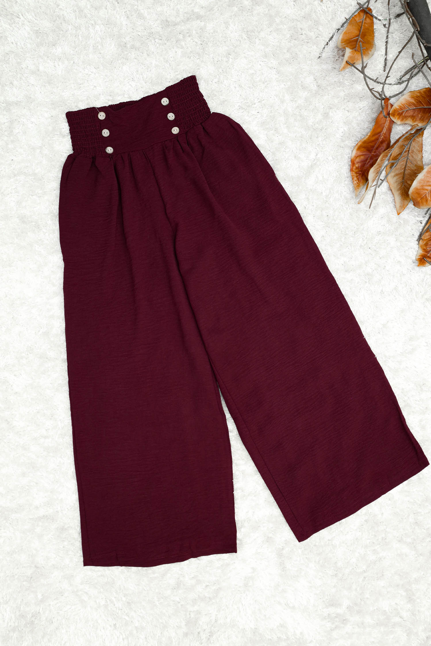 Trendy Button Threadz Belted Comfy Flapper Trouser - Women