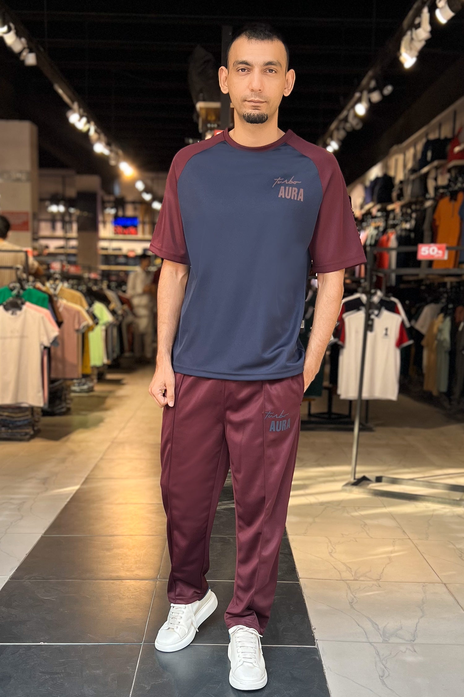 Turbo Aura Signature Typography Oversize Co-Ord Set