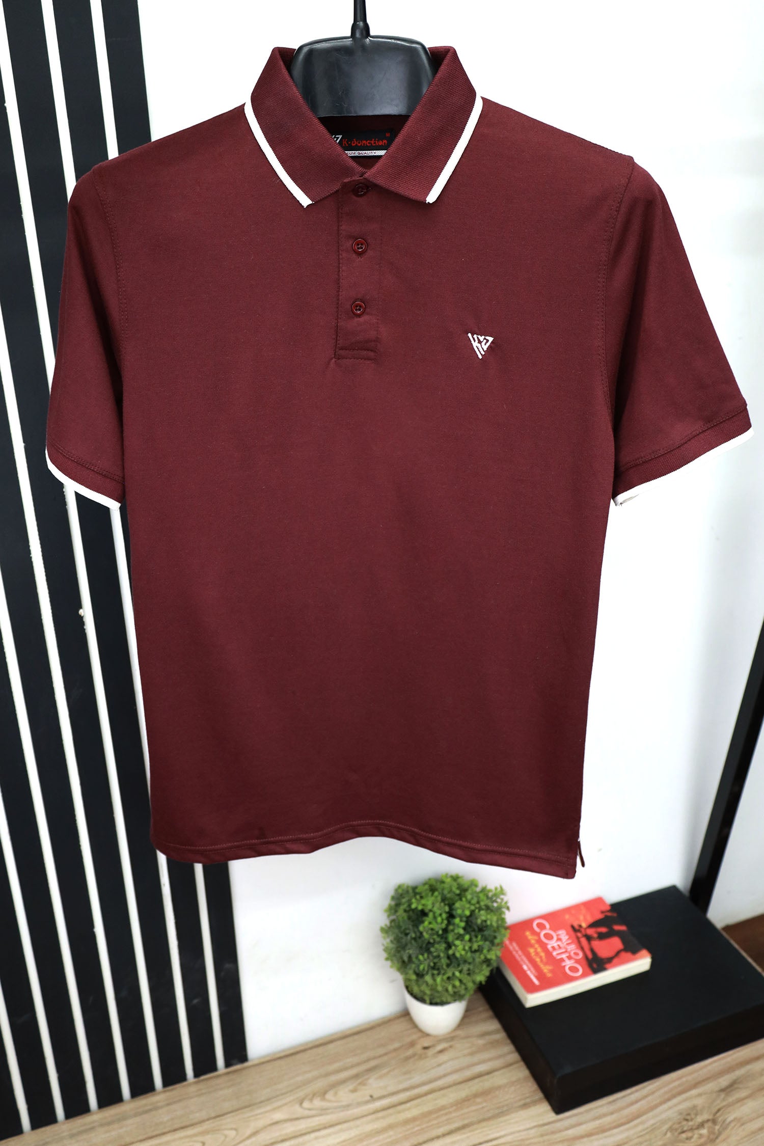 Front Embroidered Logo Plain Polo Shirt