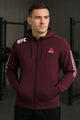 Reebk UFC Walkout Training Hood Style Men Zipper Upper In Maroon